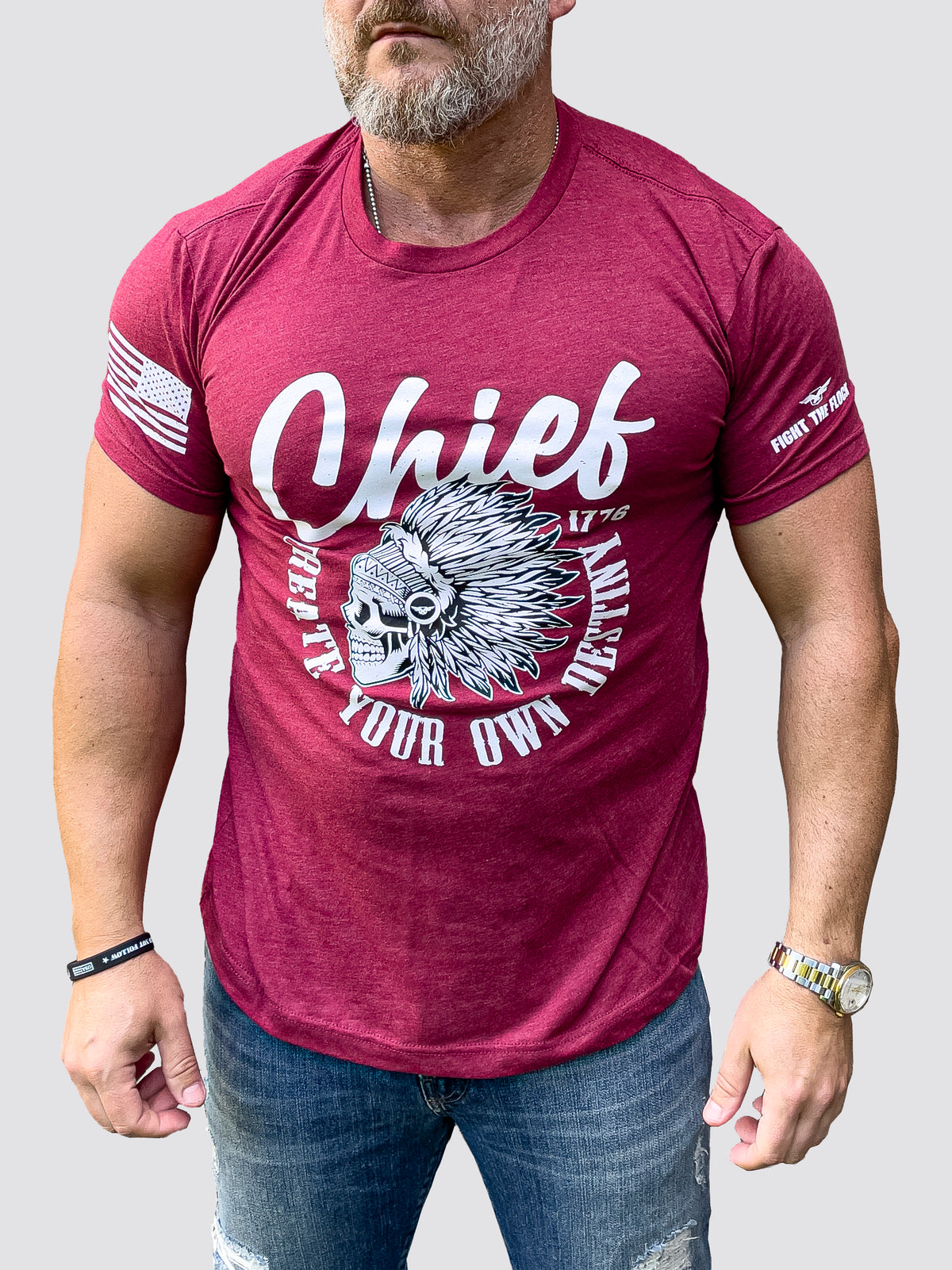CHIEF Mens Crewneck T-Shirt
