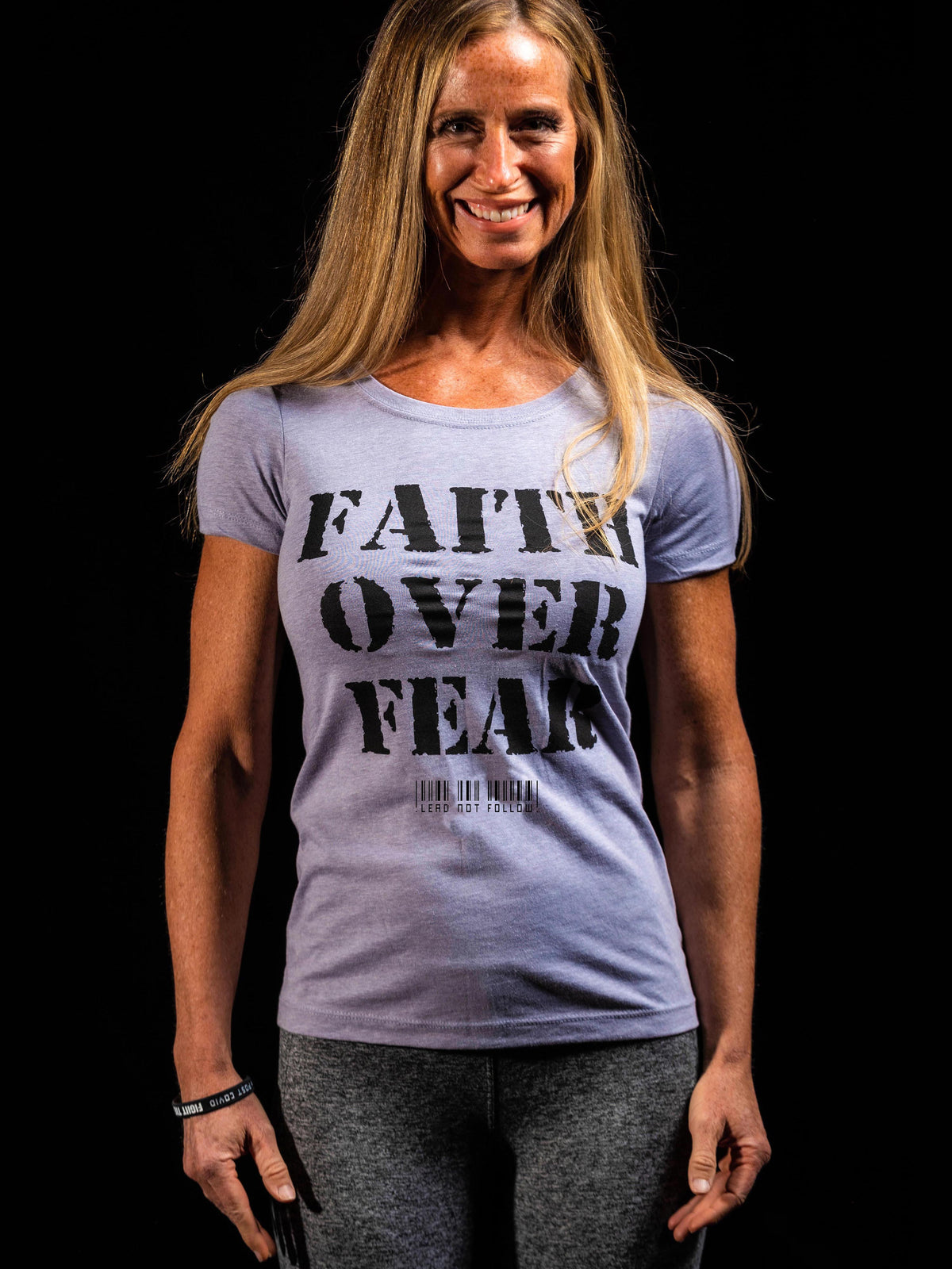 FAITH OVER FEAR Womens Crewneck T-Shirt