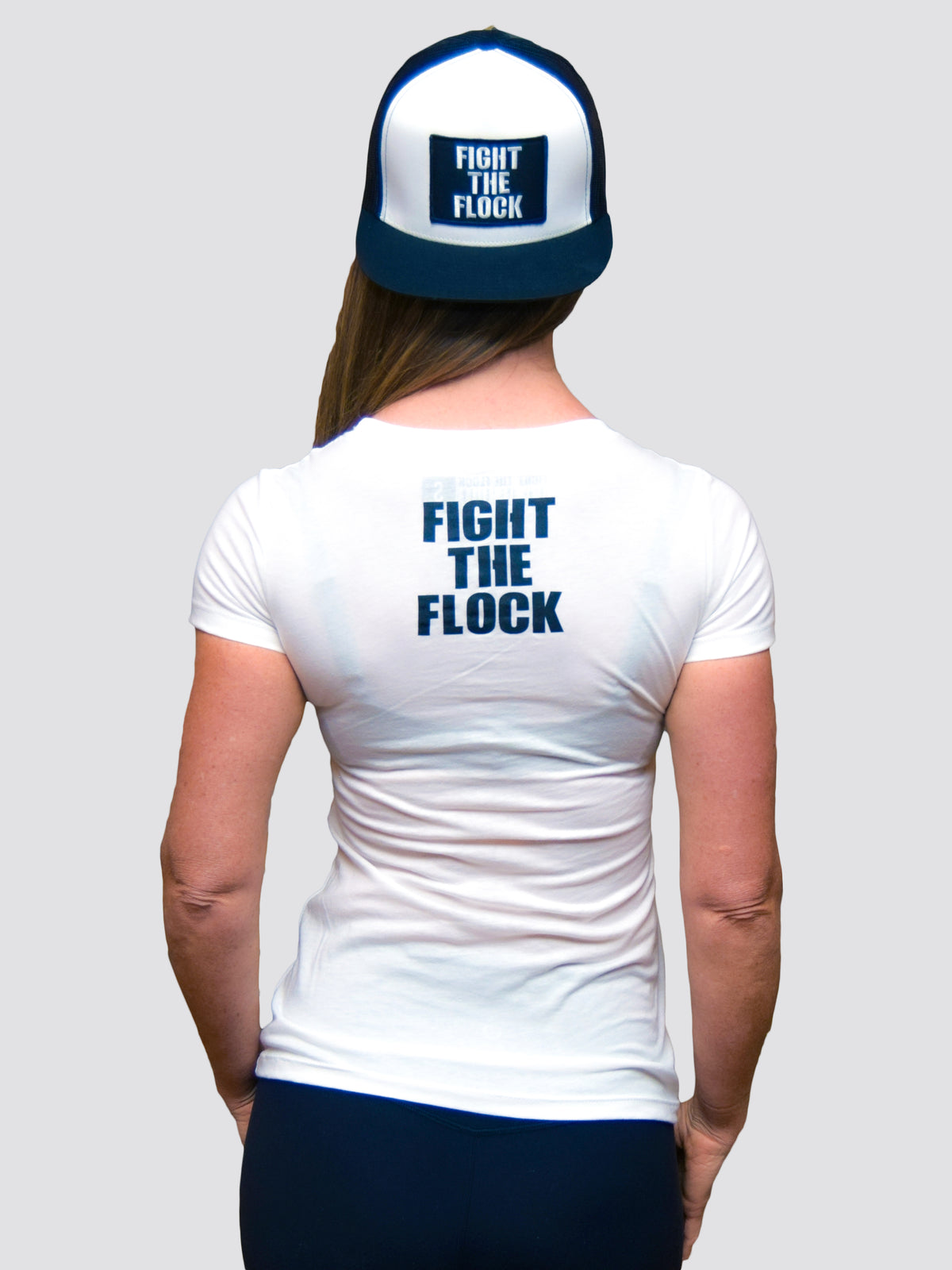 FAITH OVER FEAR (Distressed) Womens Crewneck T-Shirt
