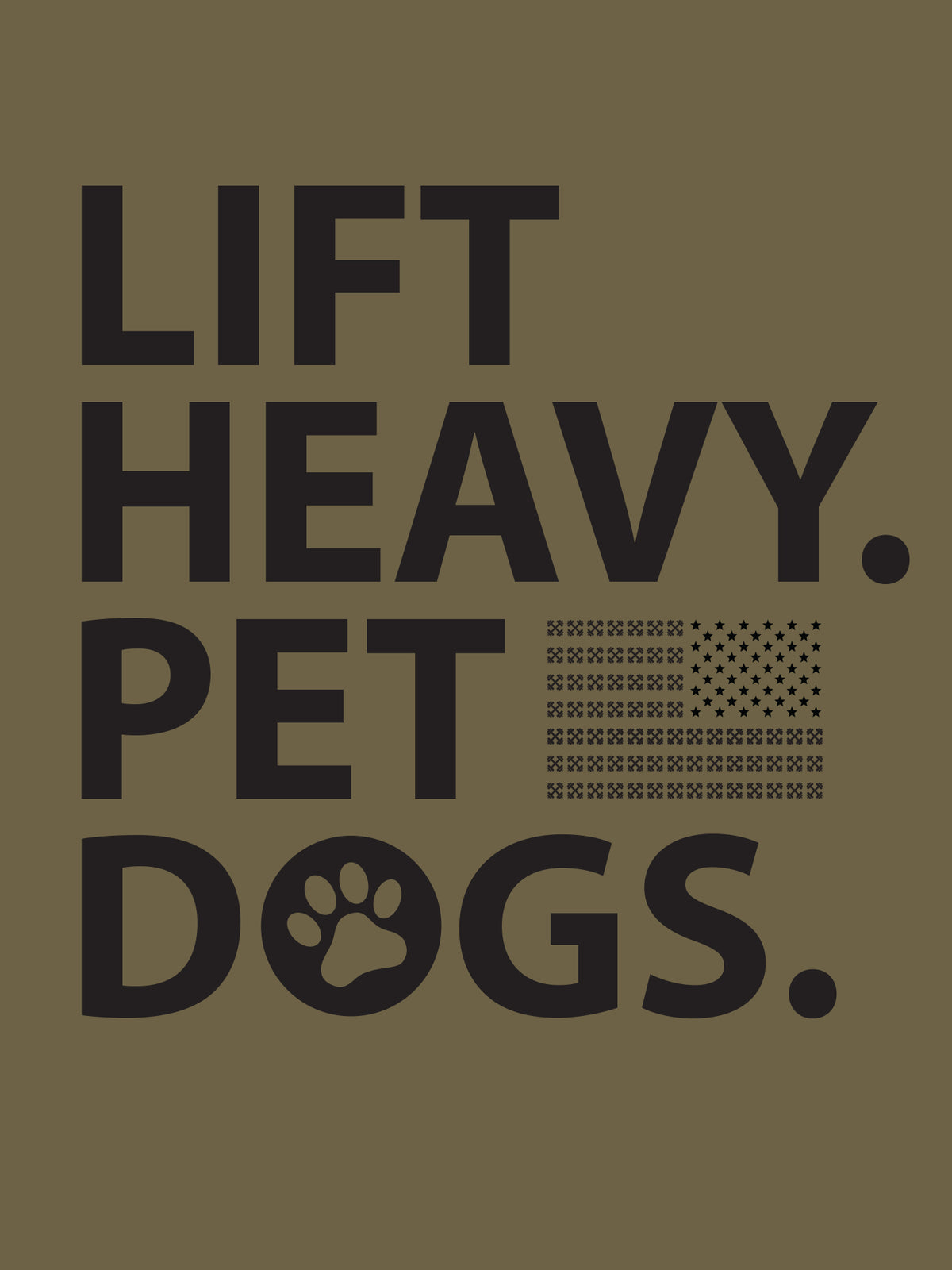 LIFT HEAVY PET DOGS Mens Crewneck T-Shirt