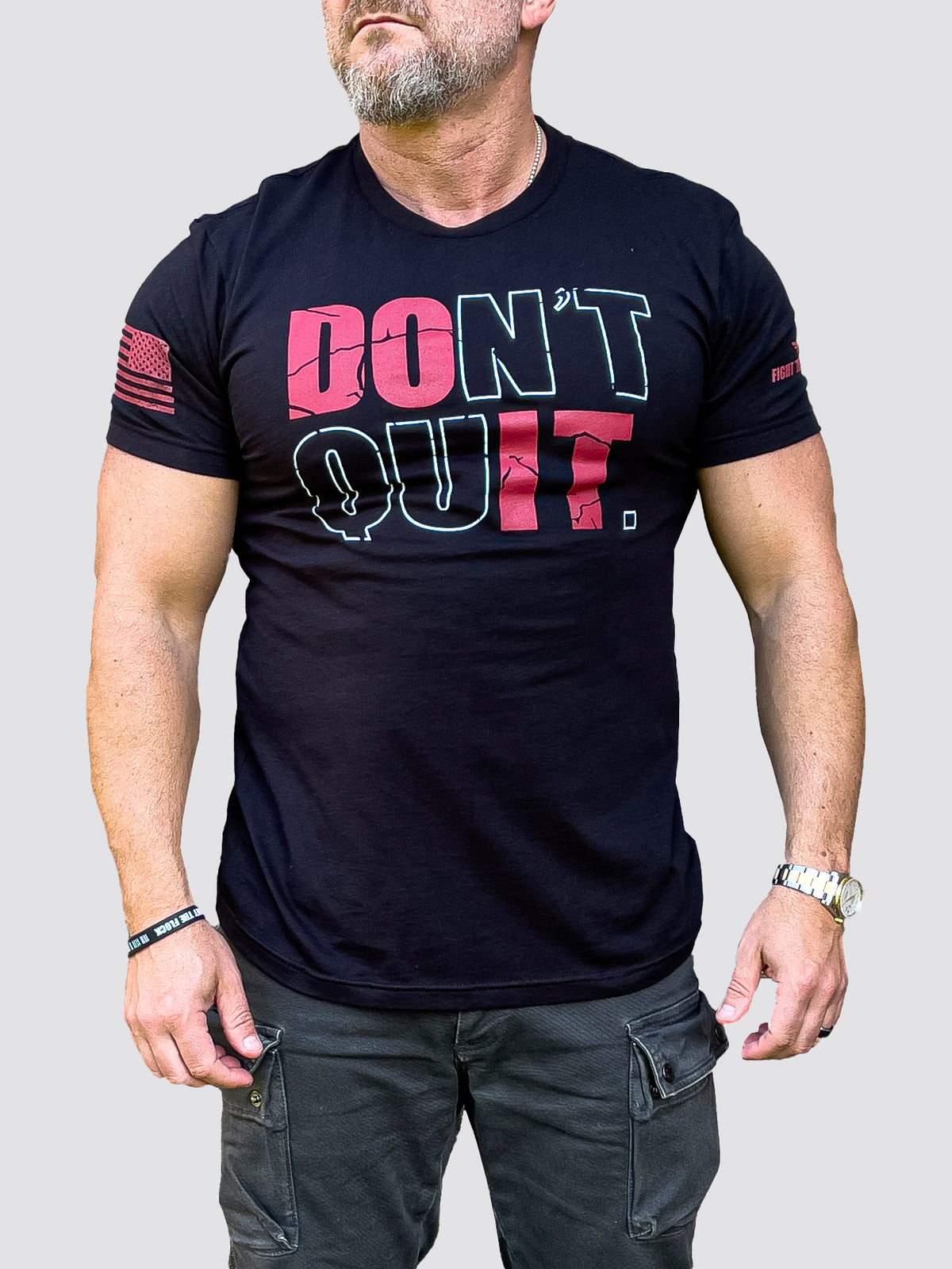 DON&#39;T QUIT Mens Crewneck T-Shirt
