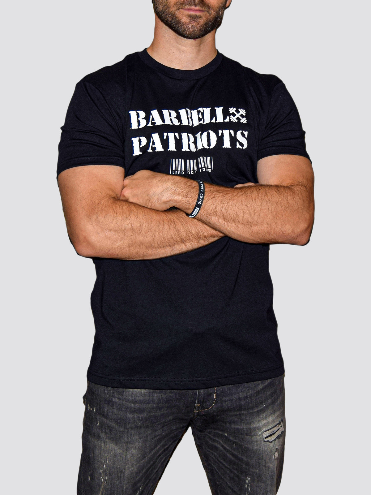 BARBELL PATRIOTS Mens Crewneck T-Shirt