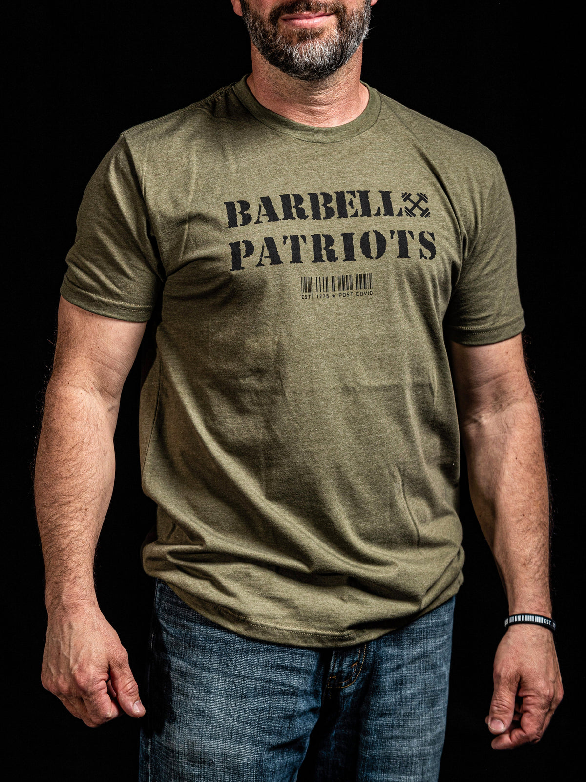 BARBELL PATRIOTS Mens Crewneck T-Shirt