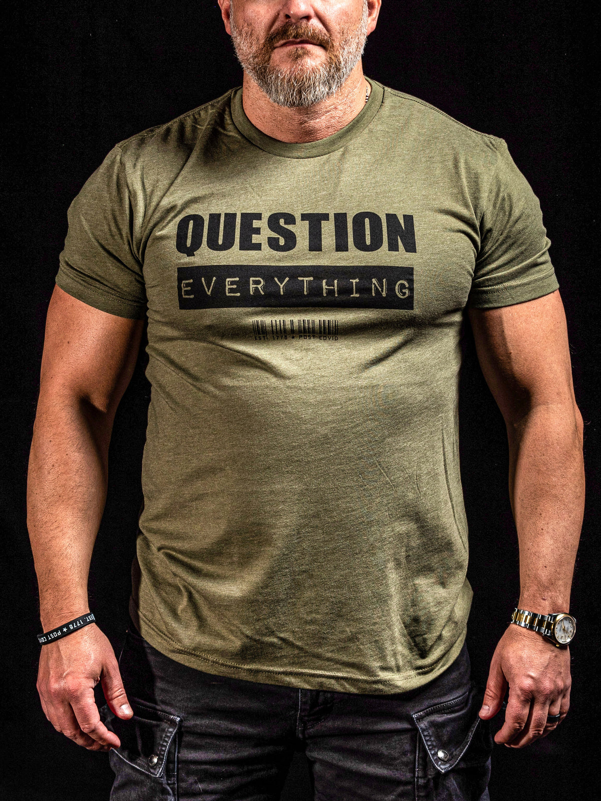 QUESTION EVERYTHING Mens Crewneck T-Shirt