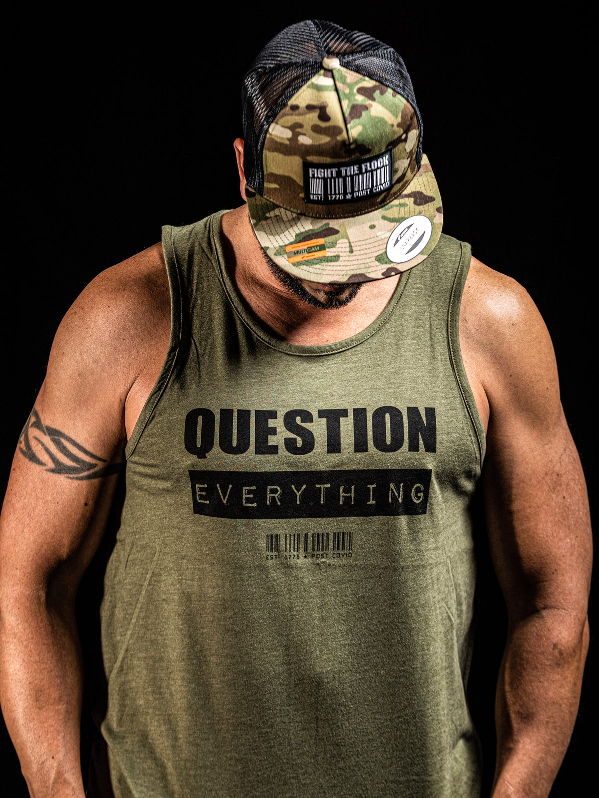 QUESTION EVERYTHING Mens Tank Top