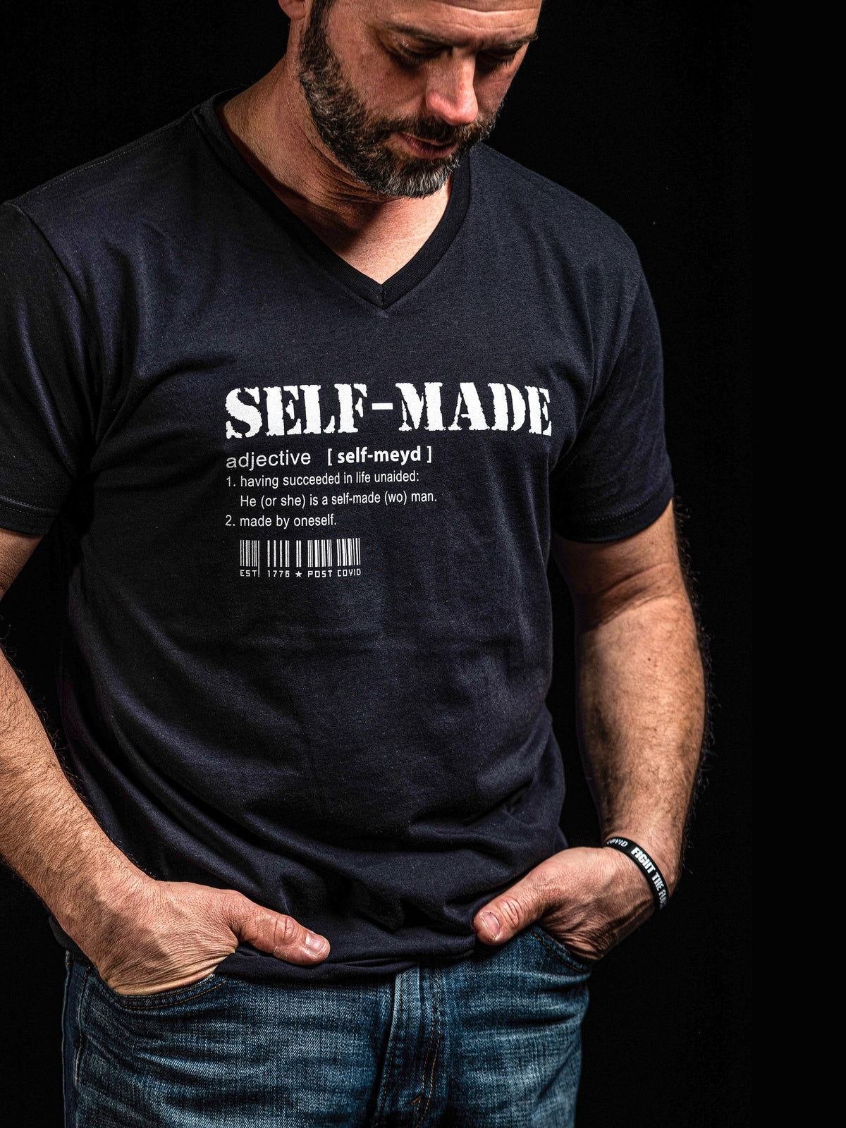 SELF-MADE Mens V-Neck T-Shirt
