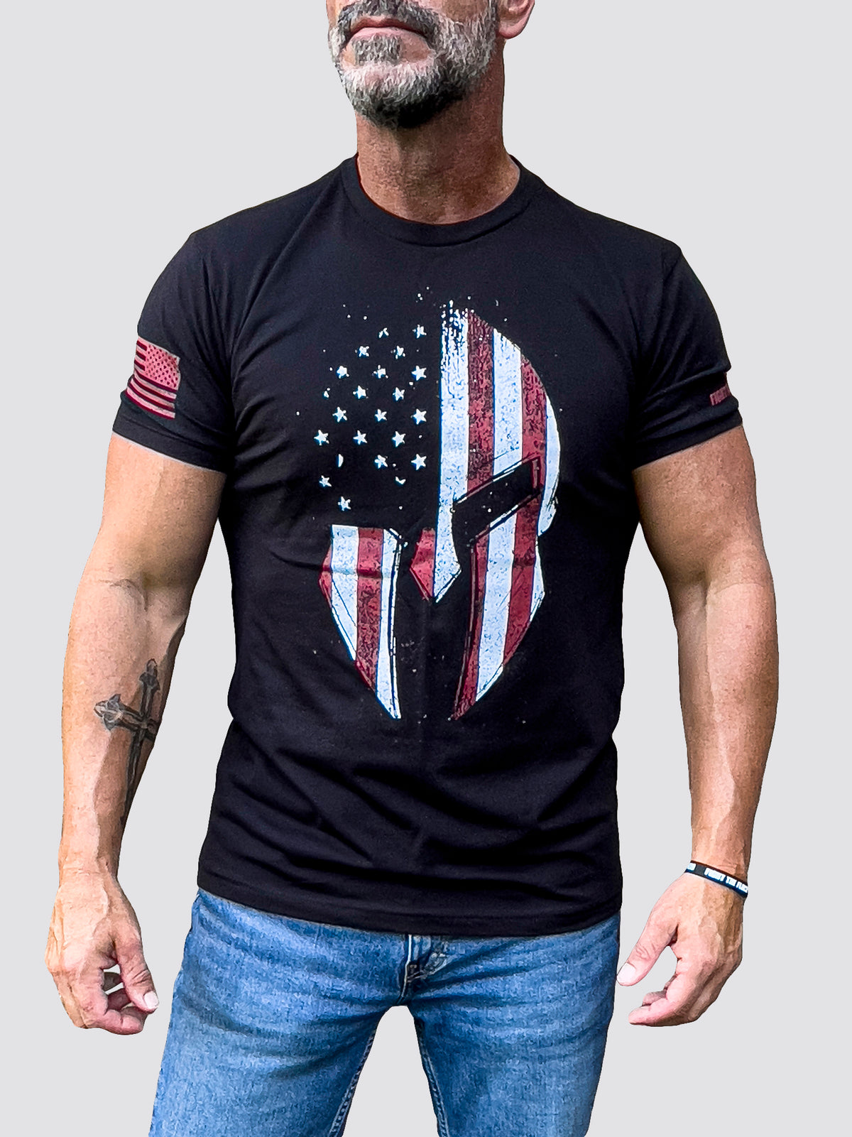 AMERICAN SPARTAN Mens Crewneck T-Shirt