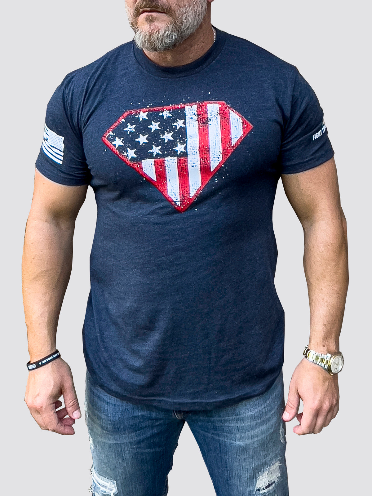 SUPER PATRIOT Mens Crewneck T-Shirt