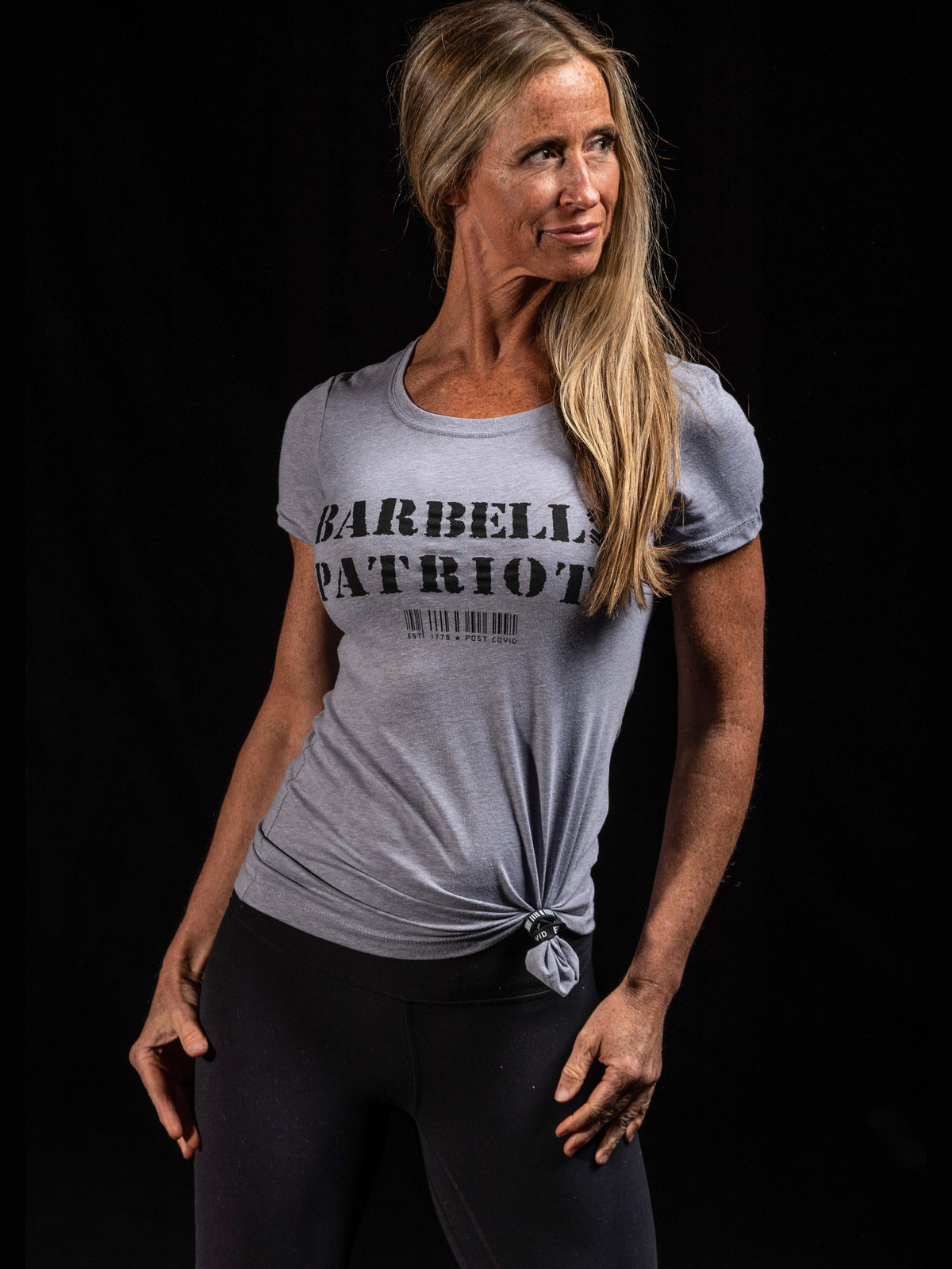 BARBELL PATRIOTS Womens Crewneck T-Shirt