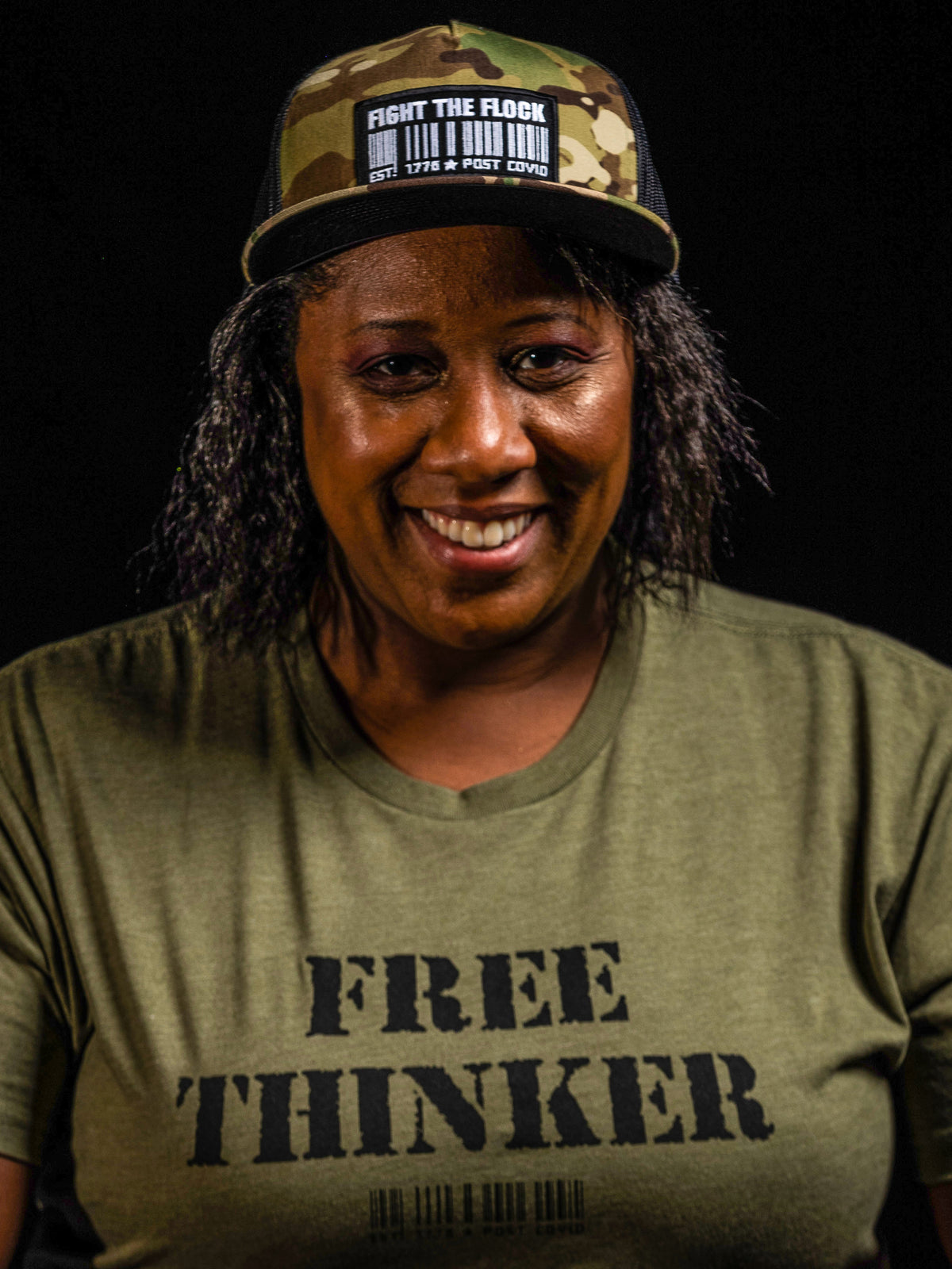 FREE THINKER Womens Crewneck T-Shirt