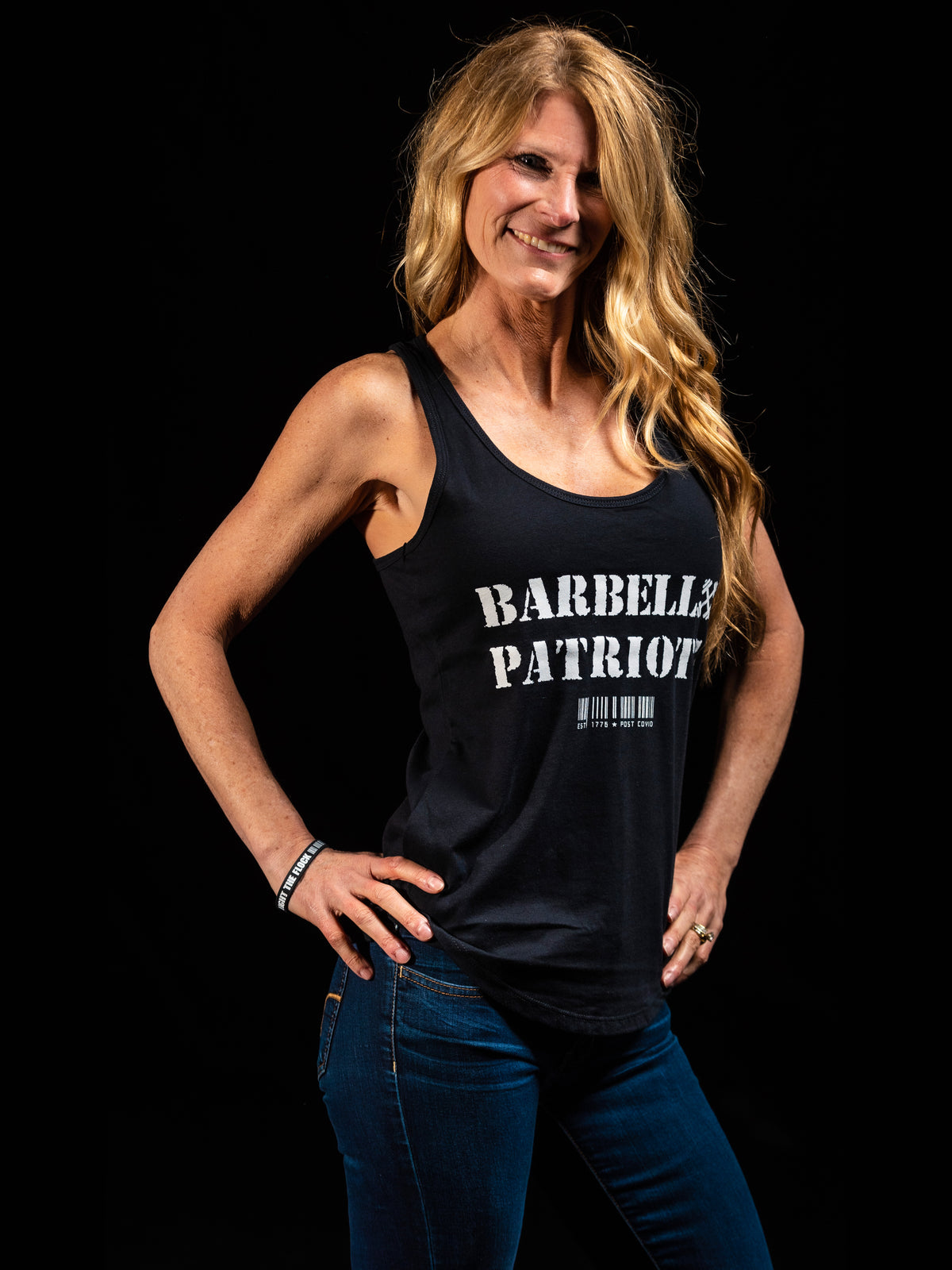 BARBELL PATRIOTS Womens Relaxed Tank