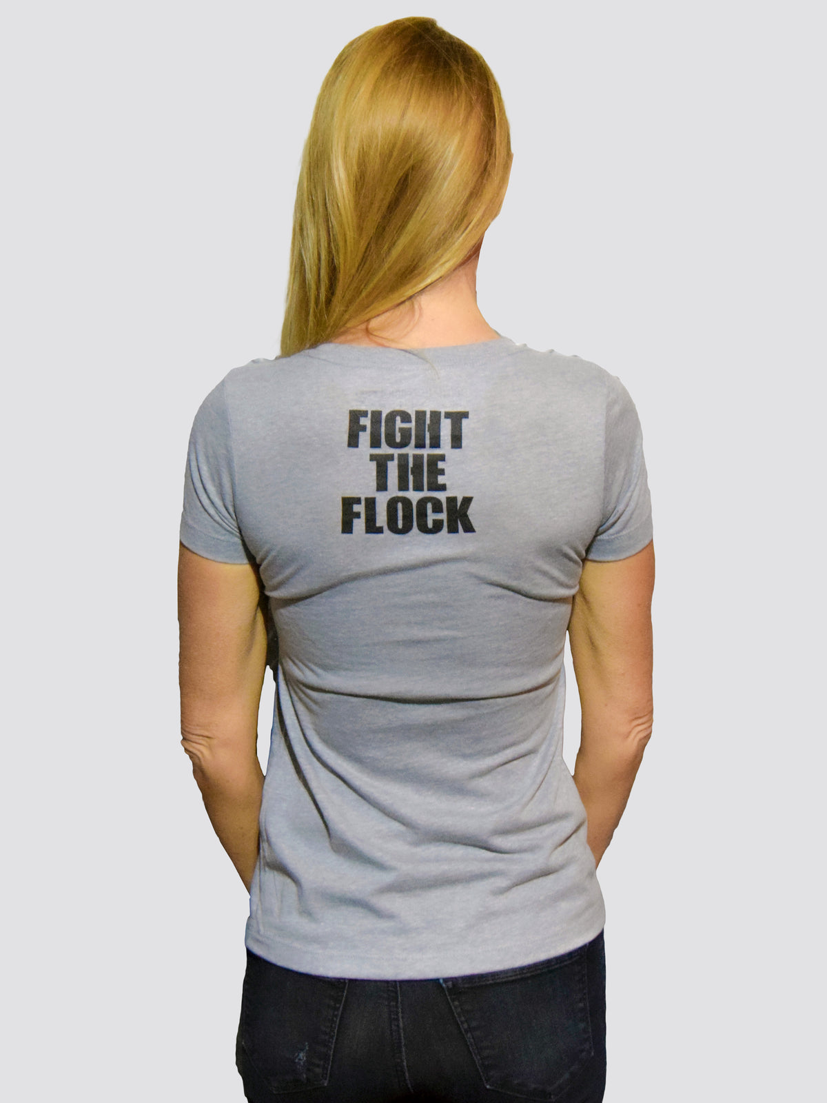 STACKED LOGO Womens V-Neck T-Shirt